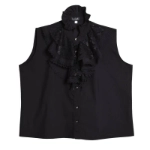 Picture of Black Sleeveless Shirt From Lulwa Alkhattaf