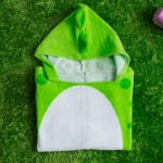 Picture of Green Dinosaur Bath Towel With Hoody For Babies (With Name Embroidery Option)