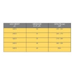 size chart جدول قياسات