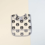 5 Pcs Waterproof Black Bear Bib Set For Baby