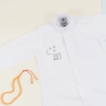 White Summer Dishdasha Al Jazeera For Kids - Ramadan Edition (With Name Embroidery) 