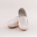 Picture of White Leather Loafer Shoes For Boys