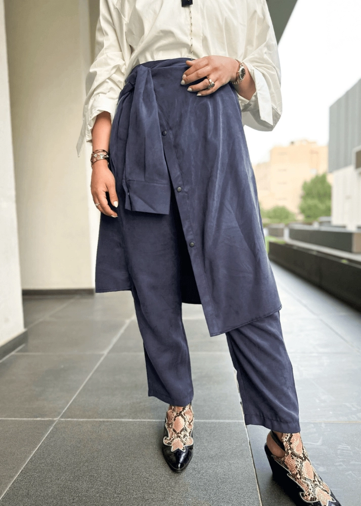 صورة Nova Tailored Skirt Trousers Navy