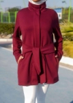 صورة 7473 Not So Basic Maroon Long Jacket For Women