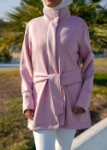 صورة 7473 Not So Basic Pink Long Jacket For Women