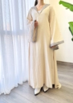 Picture of Nova Ramadan Kaftan Linen Beige