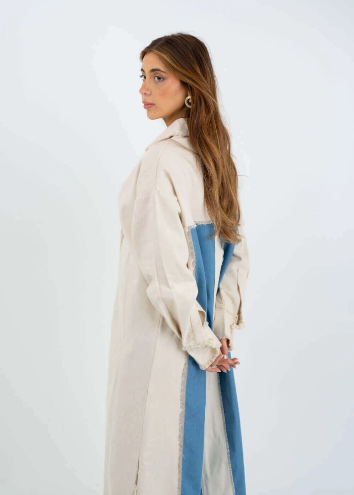 صورة Nova Denim Maxi Shirt Beige