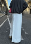 صورة Nova White Wide-Leg Wrap Trousers