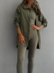 صورة Not So Basic Olive Green Long Jacket