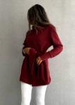 صورة 7473 Not So Basic Maroon Long Jacket For Women