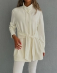 صورة 7473 Not So Basic White Long Jacket For Women