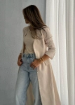 Picture of 7652 Beige Coat For Women