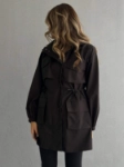 Picture of 7668 Black Hooded Jacket For Women