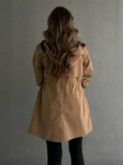 Picture of 7667 Beige Hooded Jacket For Women