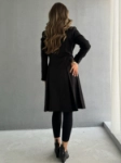 Picture of 7663 Black And White Collar Coat For Women